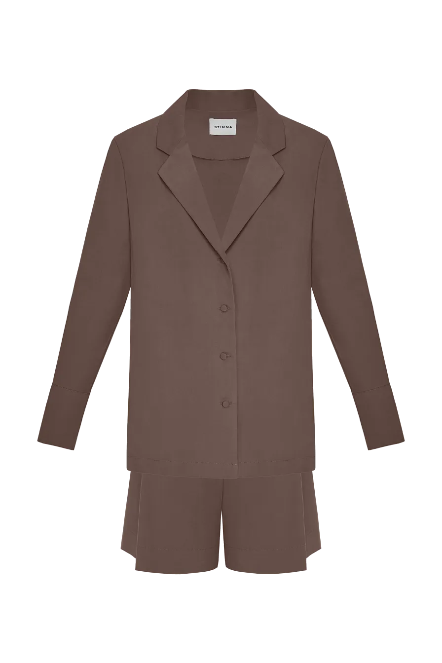 Жіночий костюм Stimma Ефес, колір - горіховий