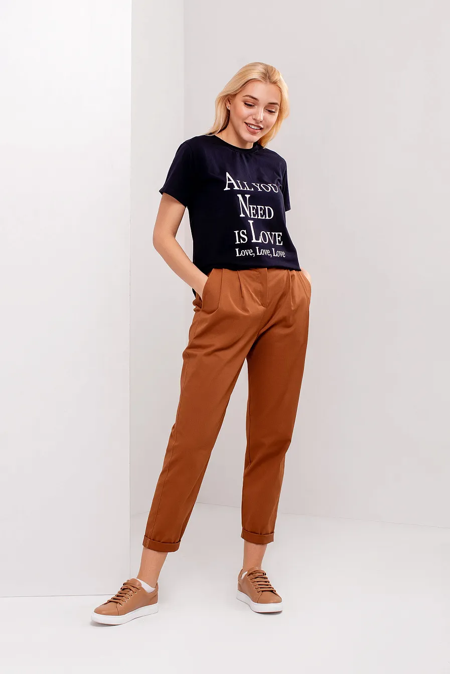 Жіночі штани Stimma Лоран, колір - горіховий